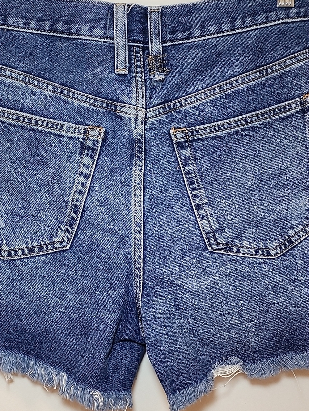 Free People Makai Cutoff Denim Shorts High-Rise Distressed Denim Shorts Blue 29 - Picture 12 of 16